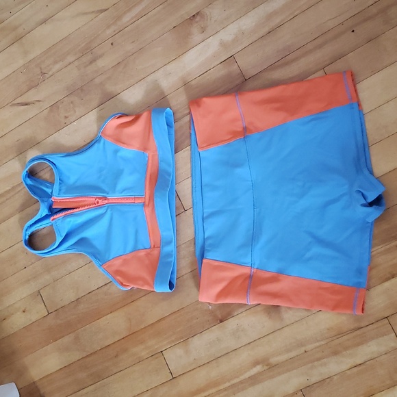 🏷FABLETICS HR Short & Racerback SWIM Set - Colorblock Size L - Picture 7 of 16